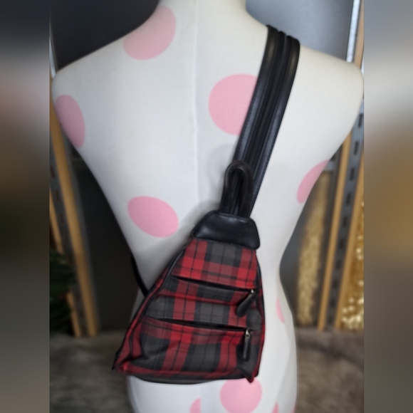 Villager • Grunge Steampunk 90s Y2k 00s Plaid Goth Multiway Dope Bag Backpack - Picture 2 of 16